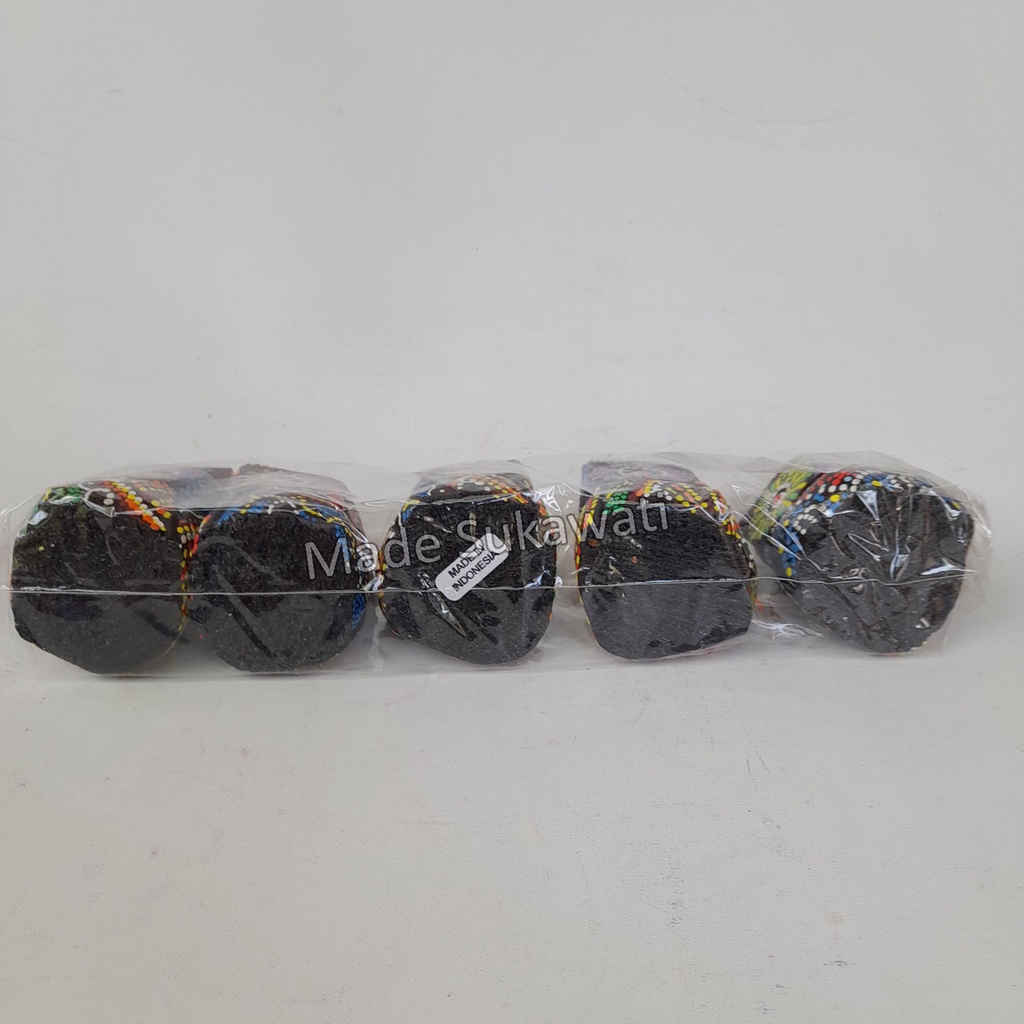 1 set isi 5pcs Pajangan patung burung hantu super mini 5cm bahan kayu