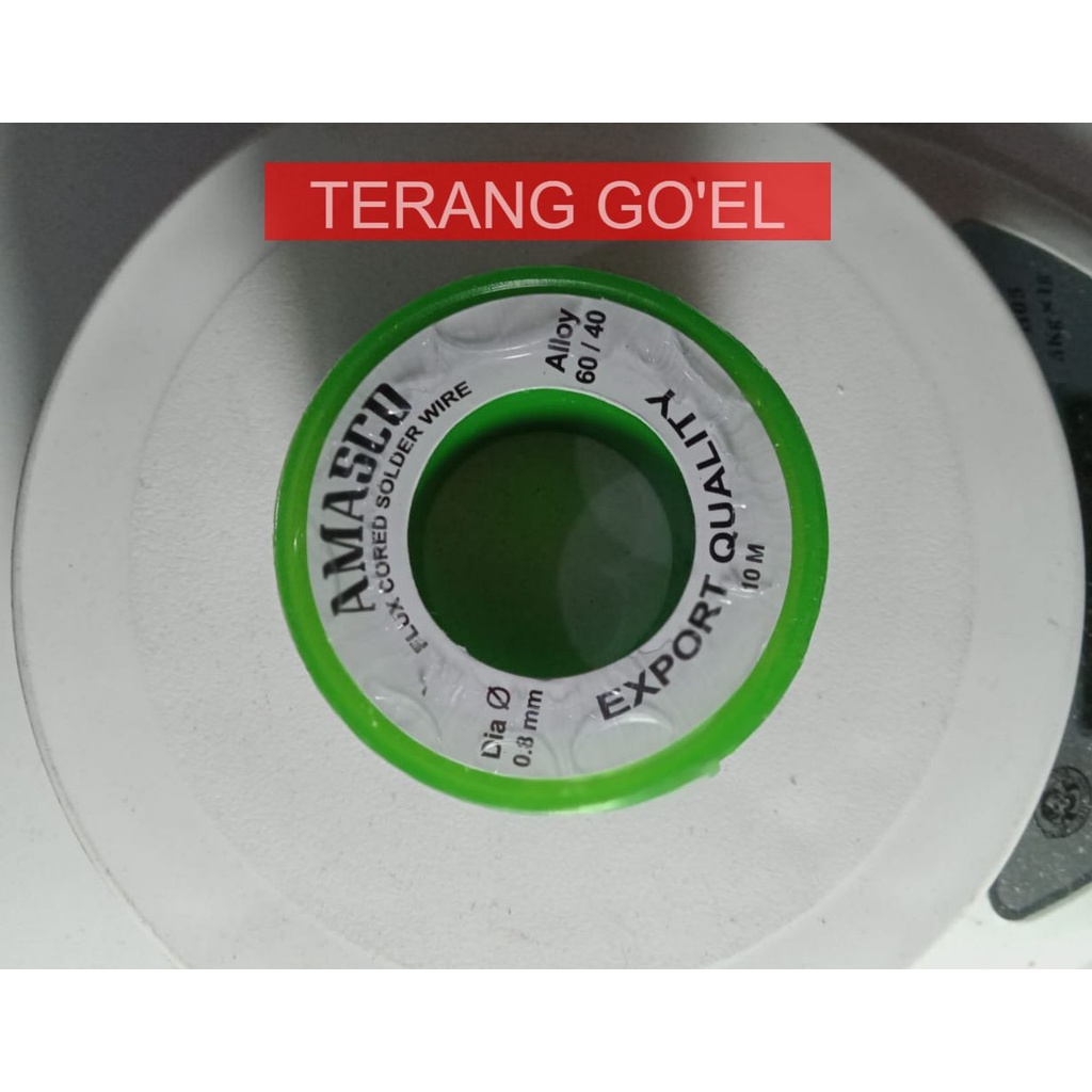 Timah Solder kecil 5 meter / 10 meter / 250 gr 0.8 mm Amasco solder wire