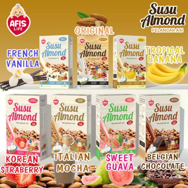 BABYNKIDDO SUSU ALMOND MURAH AFIS /  ALMOND PELANCAR ASI BOOSTER ASI IBU MENYUSUI / SUSU BUBUK KEDELAI PLUS KACANG HIJAU DAN EKSTRAK DAUN KATUK SUSU PELANCAR ASI BOOSTER ASI