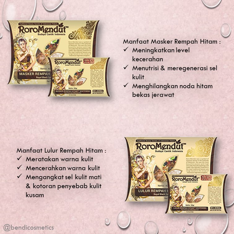 MASKER LULUR  RORO MENDUT SKINCARE BPOM ANTI ACNE ANTI AGING PEMUTIH SELANGKANGAN BOKONG KETIAK