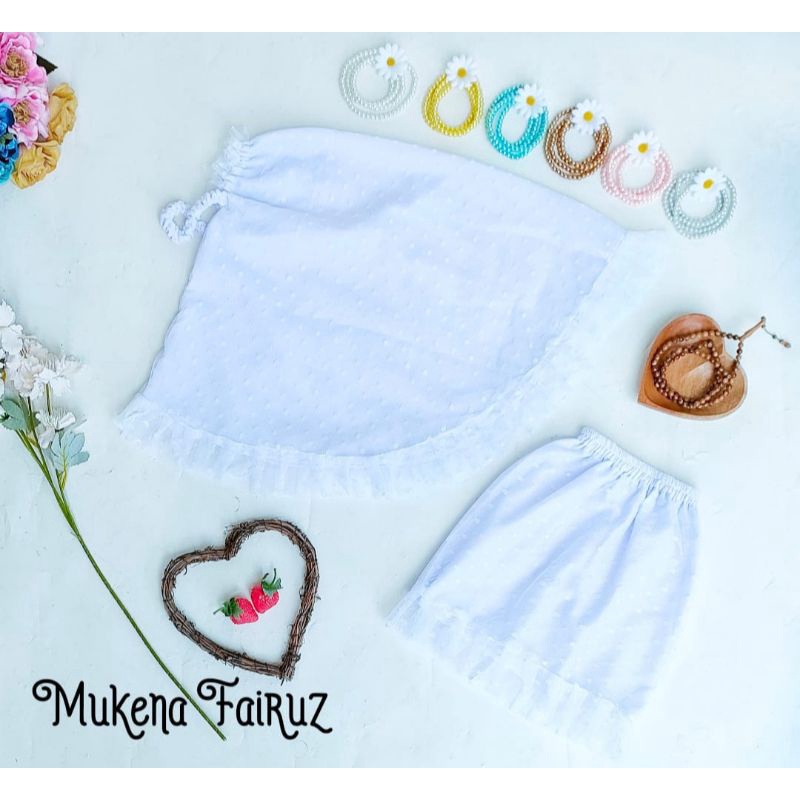 MUKENA FAIRUZ NEWBORN/BAYI/ANAK/PROPERTI FOTO/FOTOSHOOT (READYSTOK)