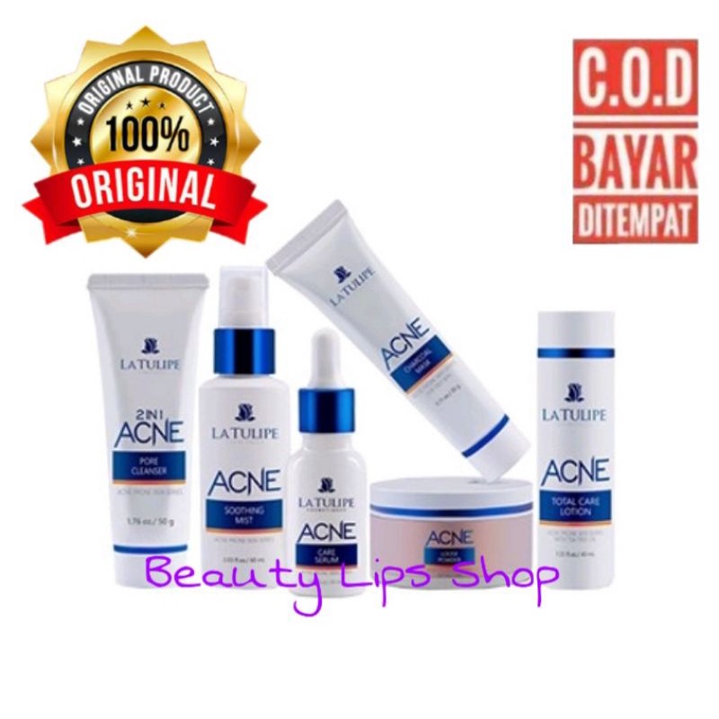 Paket La Tulipe Acne Series isi 6 pcs Lengkap Original 100%