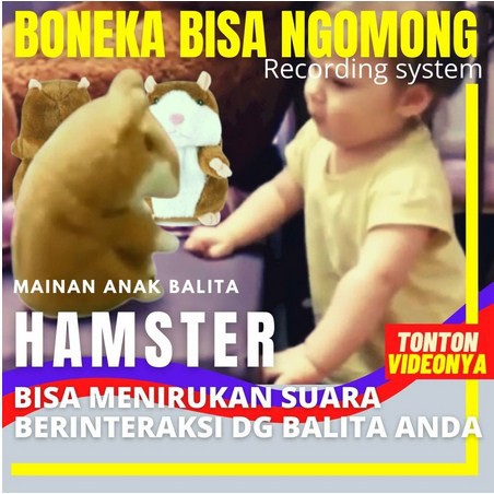 AS12 / BISA COD TALKING HAMSTER TALKING - MAINAN ANAK BAYI BONEKA BISA NGOMONG BICARA - MAENAN ANAK 