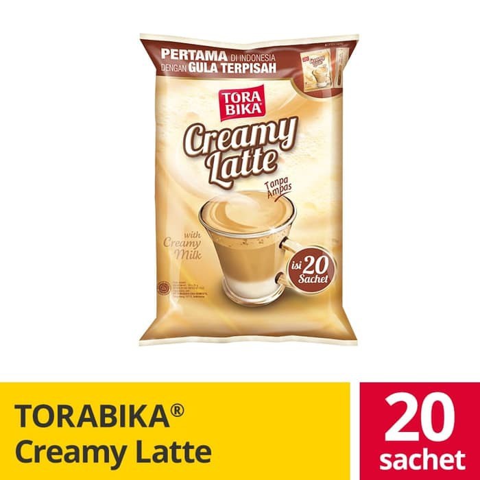 

PROMO TORABIKA CREAMY LATTE BAG 20 SACHET @ 25 GR TERMURAH