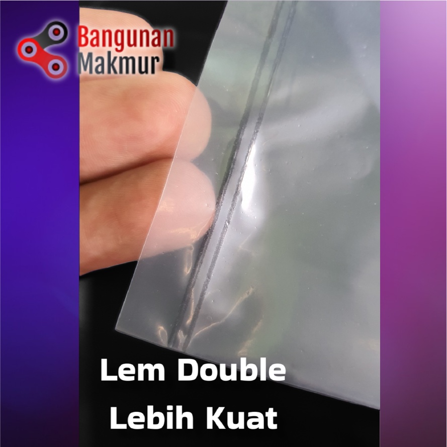 Kantong Plastik PE Bening Uk Besar Tebal 50 x 75