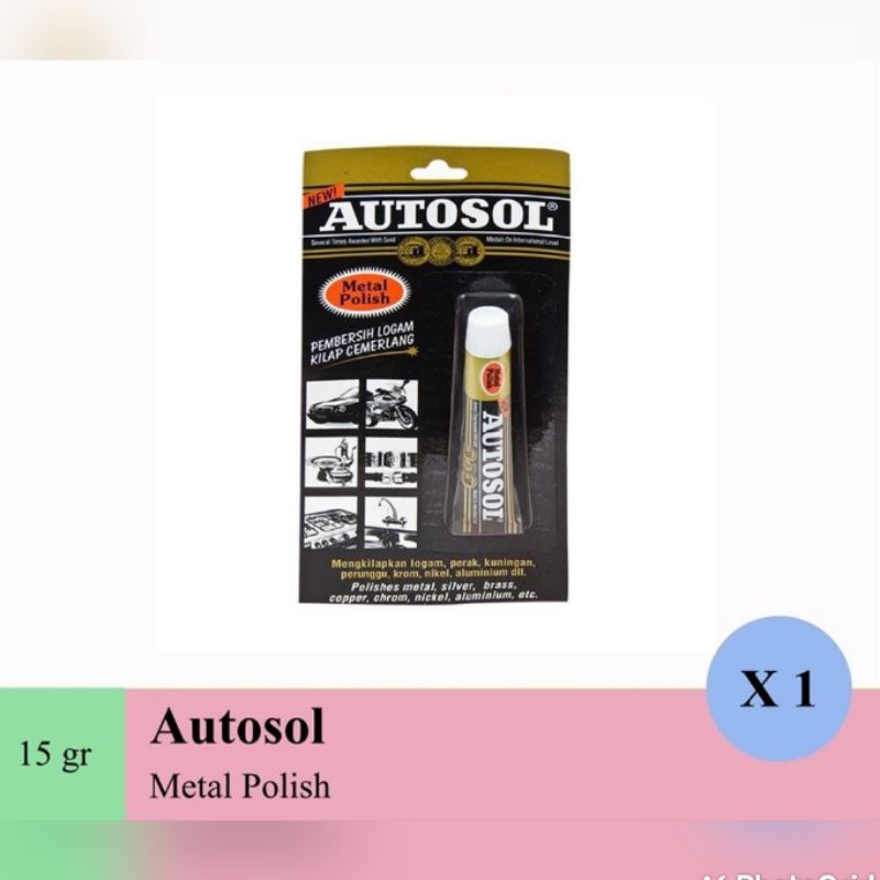 Autosol Metal Polish Pembersih Logam/Stainless Kilap Cemerlang Chrome 15 g