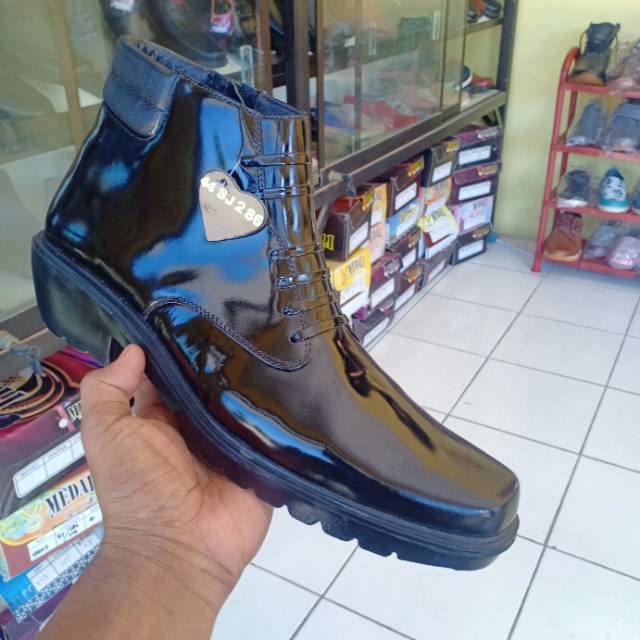 MANDIENS SJK286 - Sepatu Boots Pria Medali Original PDH Kulit Sapi Asli Sol Tebal Jenggel Gaya Koboi