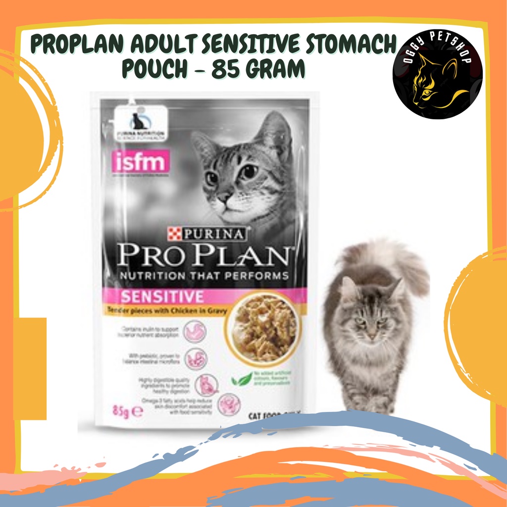 PRO PLAN ADULT Sensitive Stomach Pouch 85gr |  PROPLAN POUCH ADULT 85gr