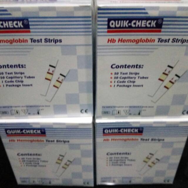 QUIK CHECK STRIP TEST HEMOGLOBIN STRIP QUICKCHECK STIK ISI ULANG HB