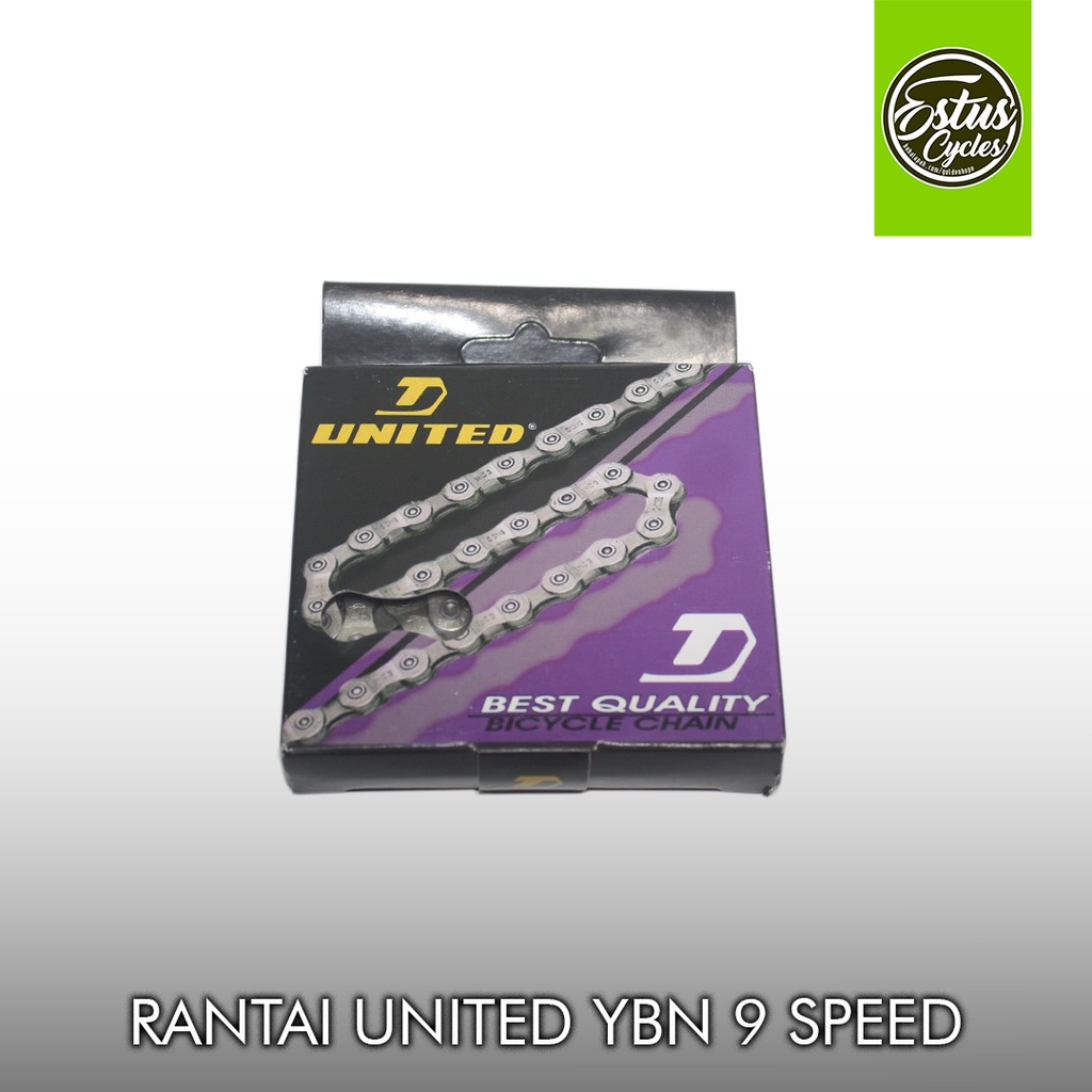 Rantai Sepeda United YBN 9 Speed Yaban MTB Roadbike Lipat Minivelo Estus Cycles