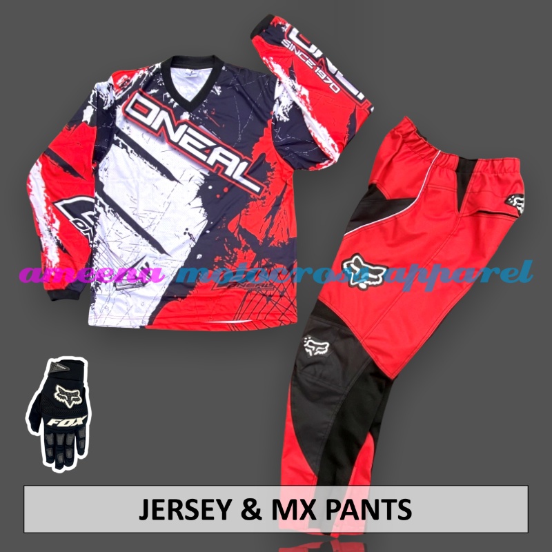 Jerseyset - Jersey set Trail - Jersey &amp; Celana Motocross - Jersey Trabas - Jersey Stelan MX Cross - Satu Set Jersey &amp; Celana - Jersey Lokal - Celana Cordura - ONCT0103-F41