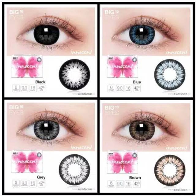 BEST SELLER COD LENSA SOFTLENS INNOCENT NORMAL BIG EYES 16MM, FREE LENCASE