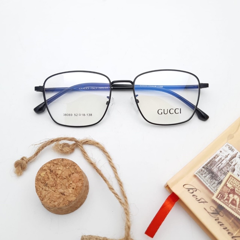 Frame kacamata kotak besi unisex 38069