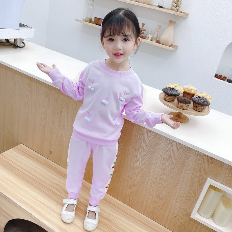 Plazababyku PASSWORD GENIE POM Setelan Sweater 1 - 7 Tahun Baju Anak BerKualitas