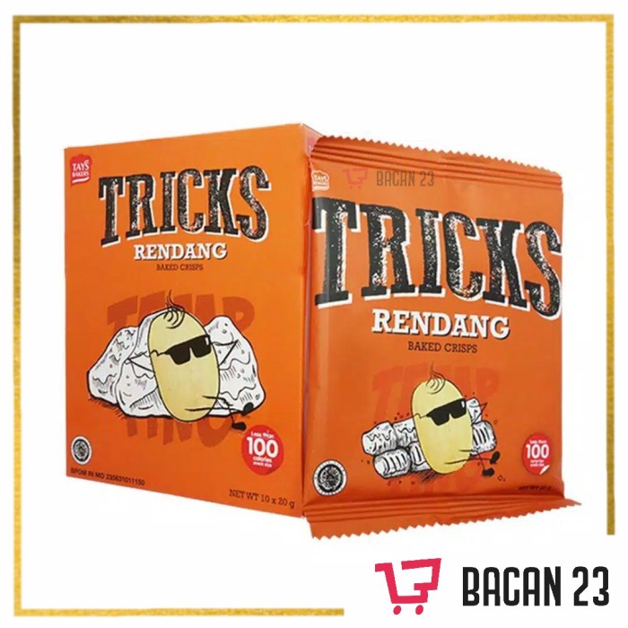 

NEW Tricks Crips (10 x 18gr) / Potato Baked Snack Kentang - Rendang