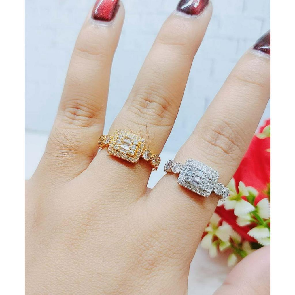 Cincin Xuping Full Mata Lapis Emas Perhiasan Fashion R088