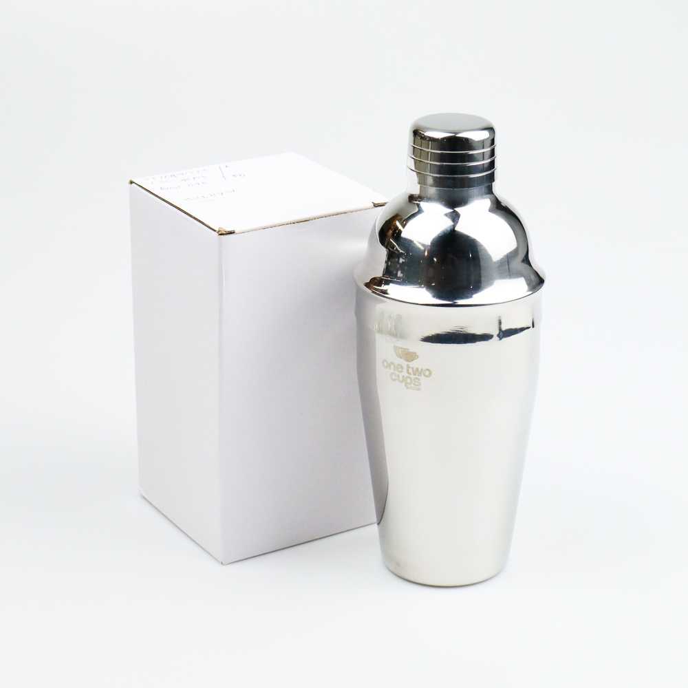 (100% BARANG ORI) One Two Cups Cocktail Shaker Bartender Boston Style Stainless JJ60048