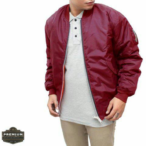 Jaket Bomber Pria Maroon Jacket Pilot Army Hijau Tua Jokowi Bandung _update 2