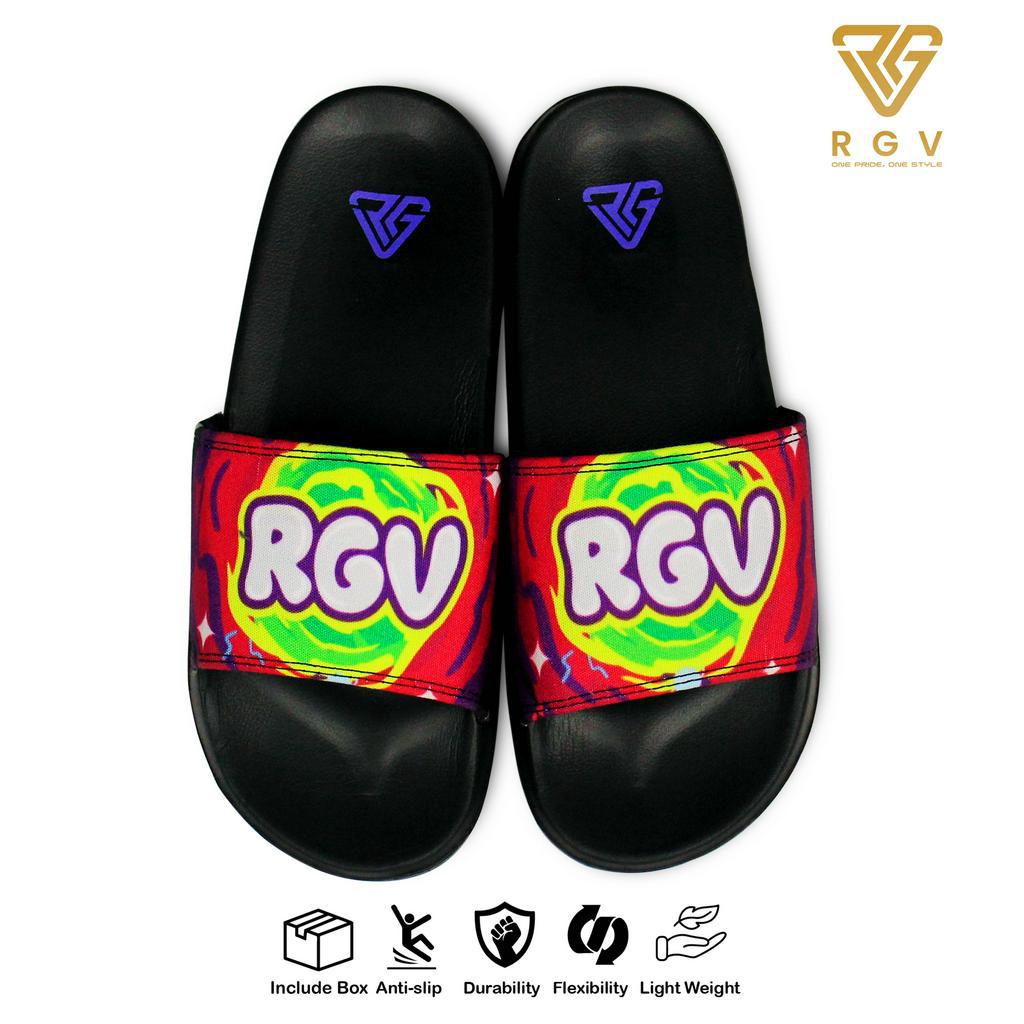 RGV - SANDAL PRIA DAN WANITA SLIDE SLIP ON SENDAL ANTI LICIN RINGAN SELOP FLAT GALAXY PURPLE