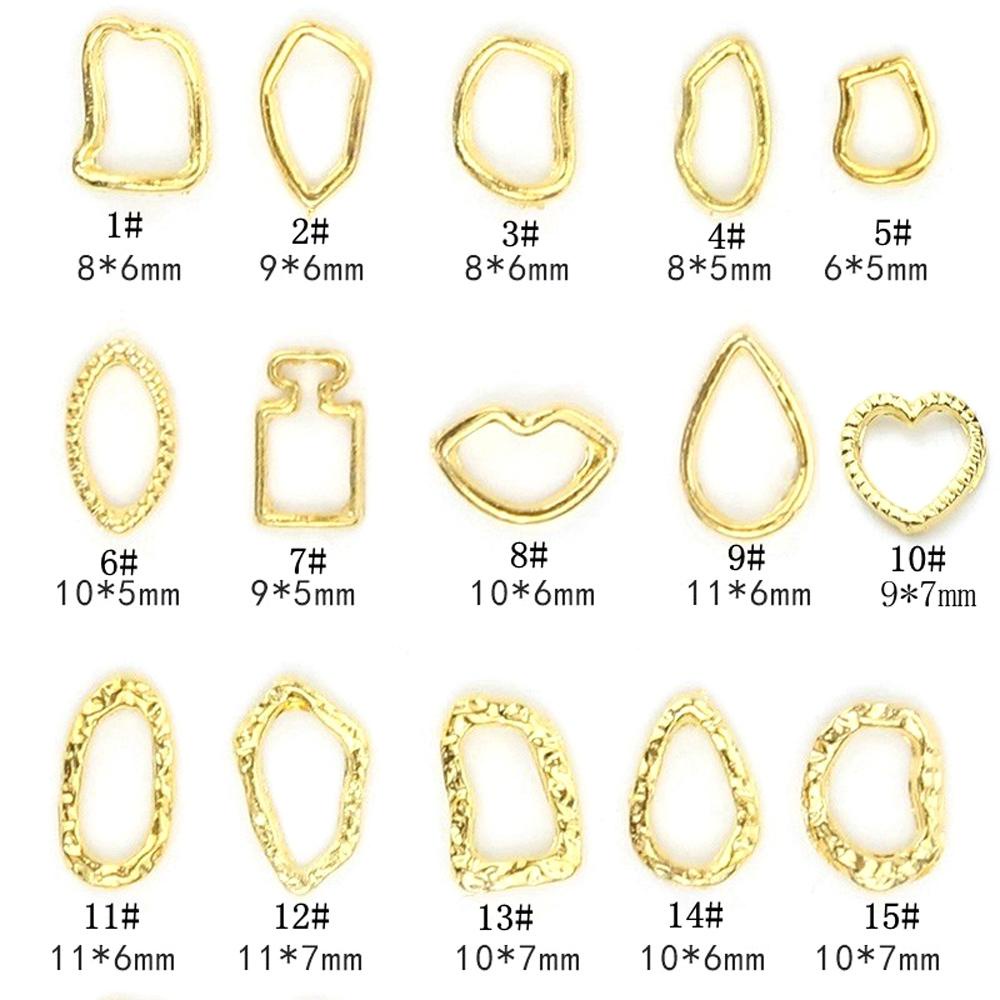 20pcs / set Stiker Kuku 3D Bahan Alloy Gaya Jepang Untuk Dekorasi Nail Art