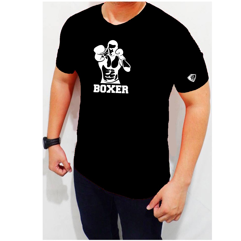 Baju Kaos Setrit Gym Boxer Tinju MMA Fitness Boxing