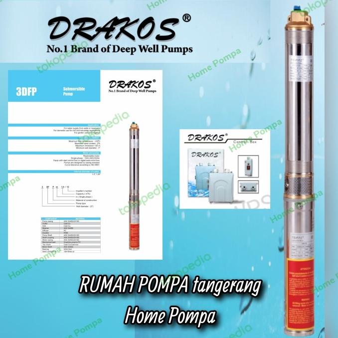 Pompa Satelit Drakos 2Hp 1Phase 3Inch 3Dfp2.5/37 Submersible Drakos