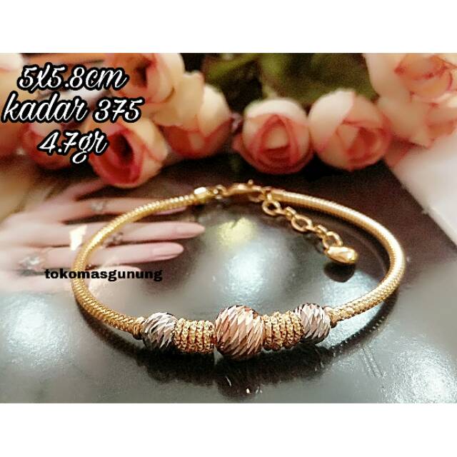 Gelang Dior Anyam Emas 375