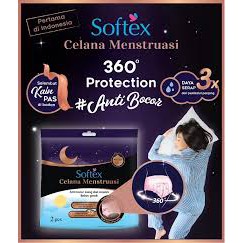 Softex Celana Menstruasi Pembalut All Size 2 pcs tidak bocor mens datang bulan aman