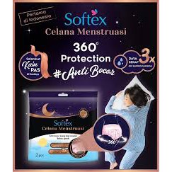 Softex Celana Menstruasi Pembalut All Size 2 pcs tidak bocor mens datang bulan aman period