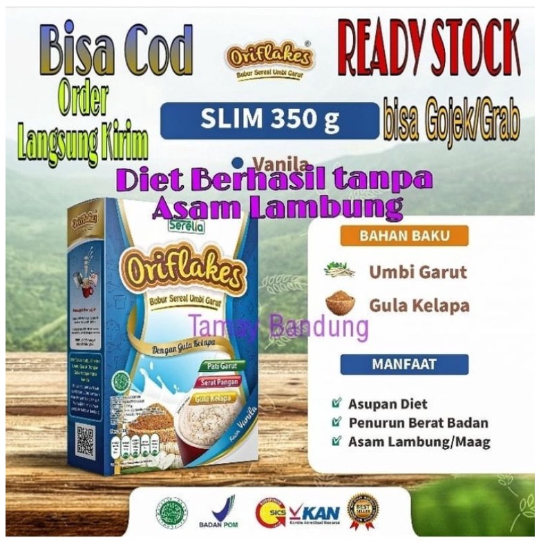 

Oriflake Slim Umbi Garut sereal rasa Vanila 350 gr