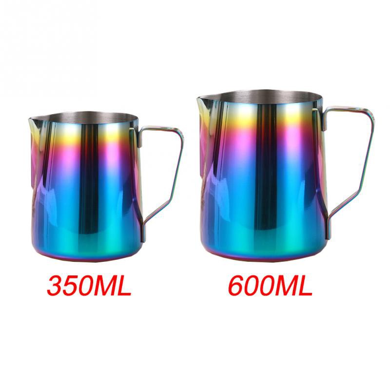 COD Gelas Pitcher Kopi Espresso 600ml Untuk Latte Art Model Rainbow Stainless