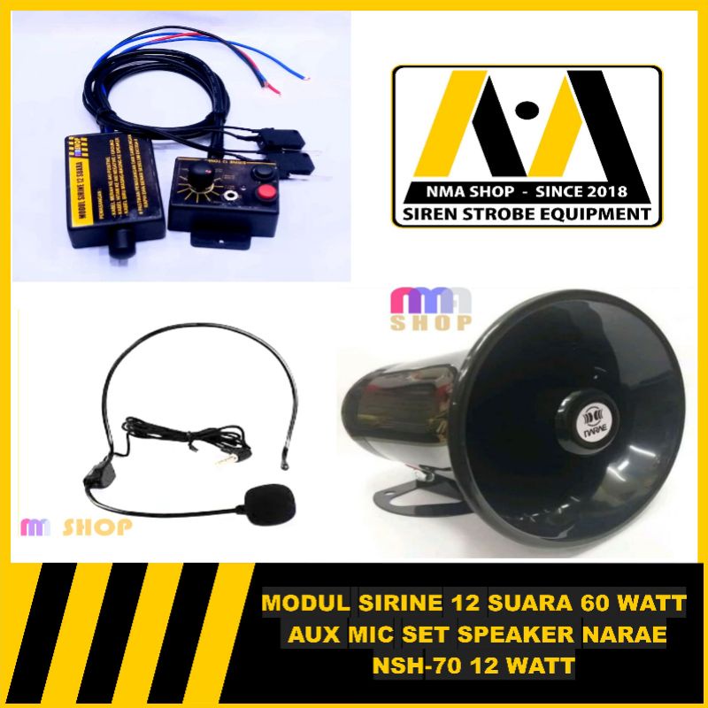 modul 12 suara aux mic 60 watt speaker narae 12 watt