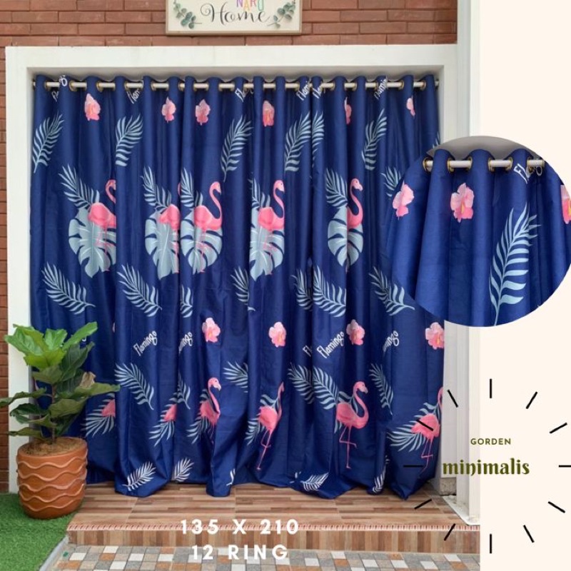 Gorden katun/gorden smokring/gorden pintu flaminggo