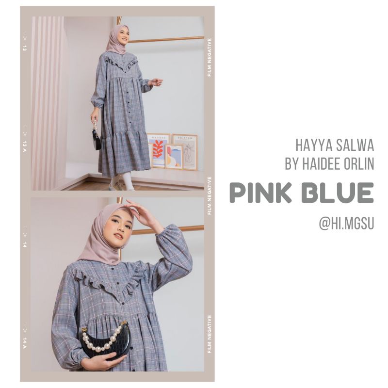 HAYYA SALWA PINK BLUE BY HAIDEE ORLIN