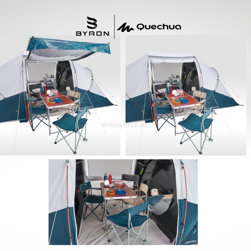 QUECHUA Tenda Arpenaz Family 4.2 Fresh &amp; Black Untuk 4-6 Orang - 2 Kamar