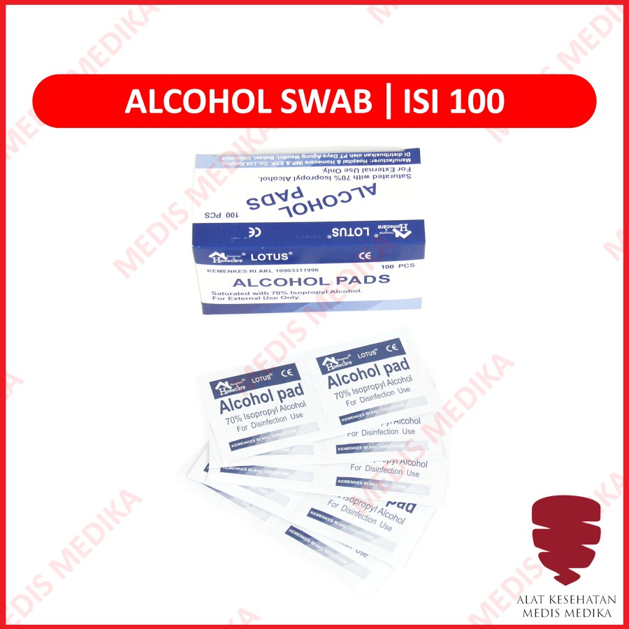 Alcohol Swab Kapas Pembersih Tisu Tissue Alkohol Pads Alcohol Swaps p3k