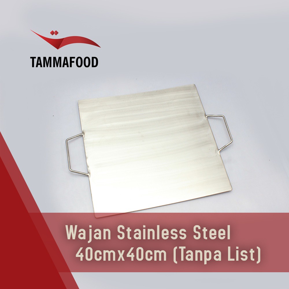 Wajan Kebab 40 x 40 Tanpa List Stainless steel Penggorengan Kebab