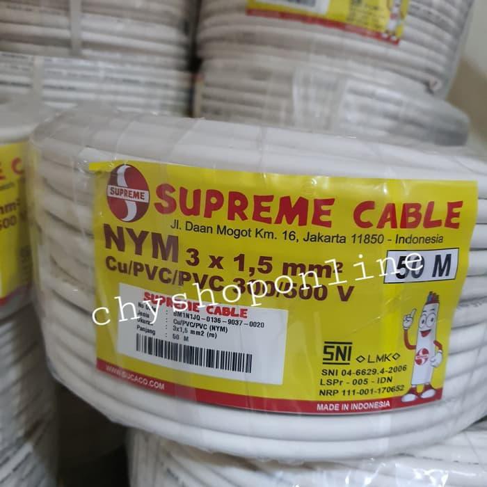 *pertukangan* kabel nym supreme 3x1.5 @50m, kabel listrik supreme 3x1.5
