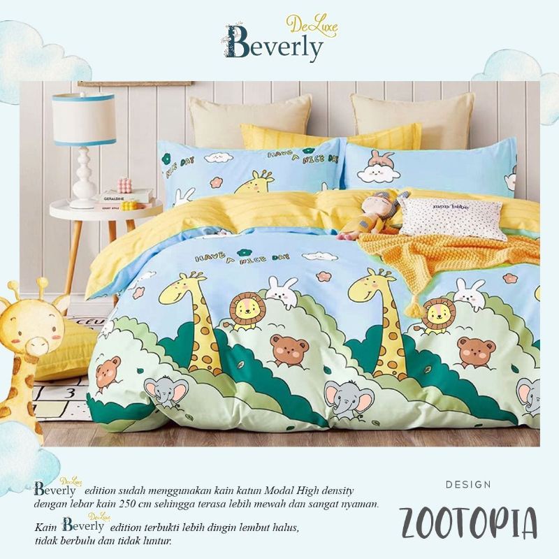 sprei katun premium motif zootopia