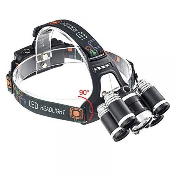 Headlamp Light Cree XM-L T6 + 4 XPE 40000 Lumens with 1x18650+Charger - BL254--TaffLED