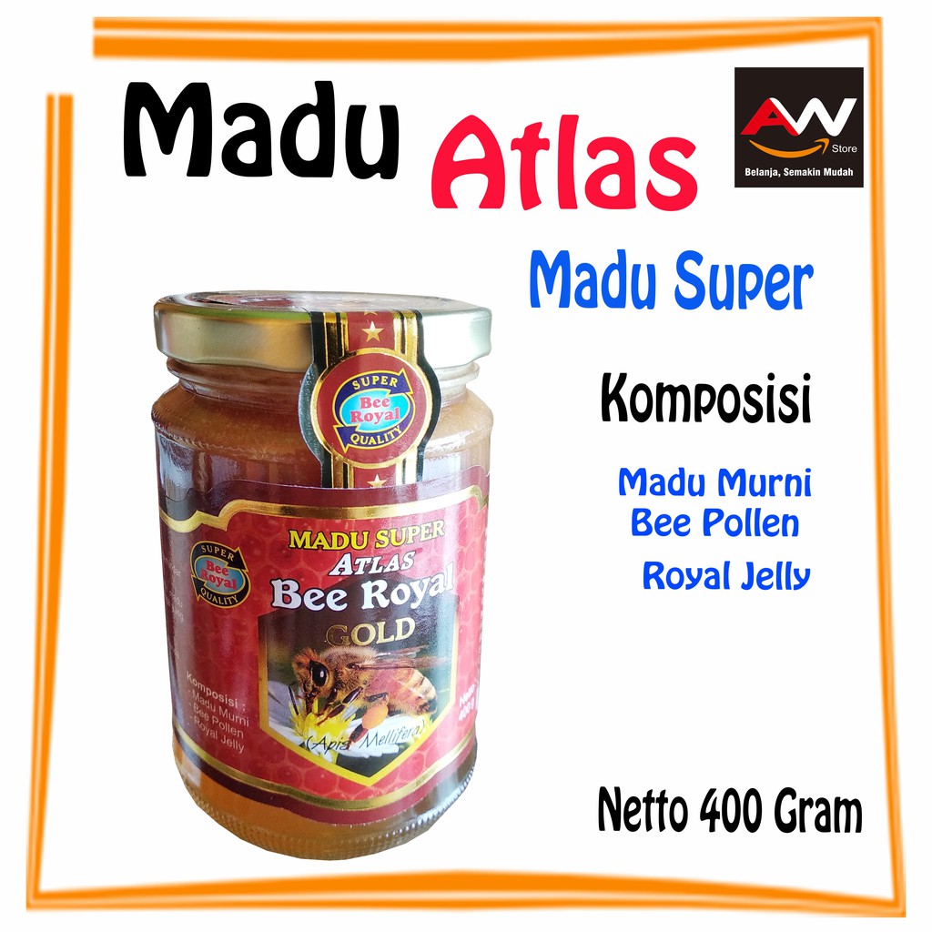 

Madu Atlas Super Gold Madu Murni Royal Jelly Bee Pollen