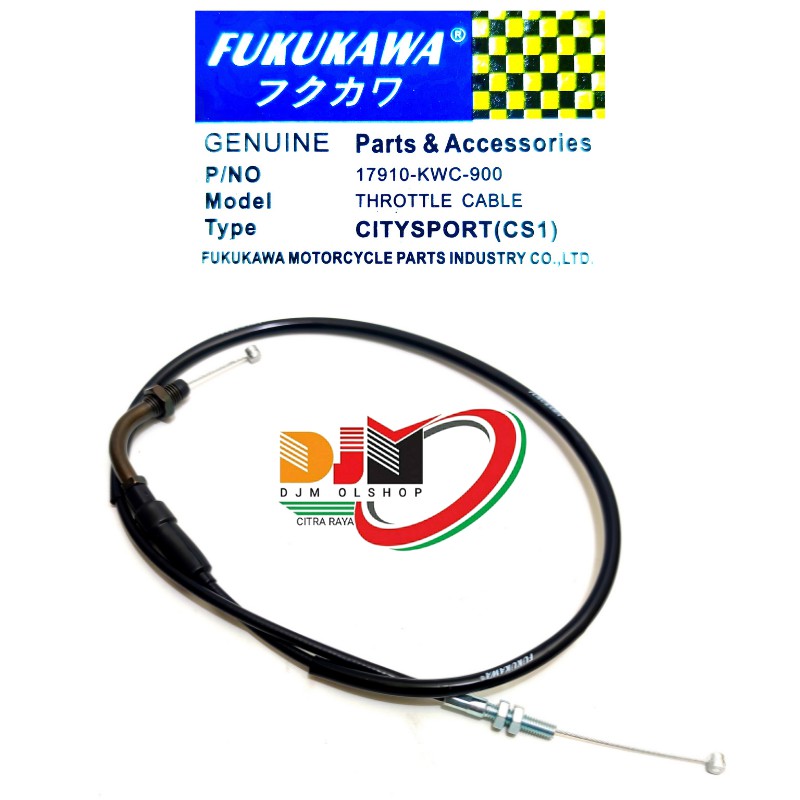 Kabel Gas Fukukawa Honda Bebek Blade, Grand, Karisma, Revo Abs, Supra, Supra x125, Supra 125 Inj