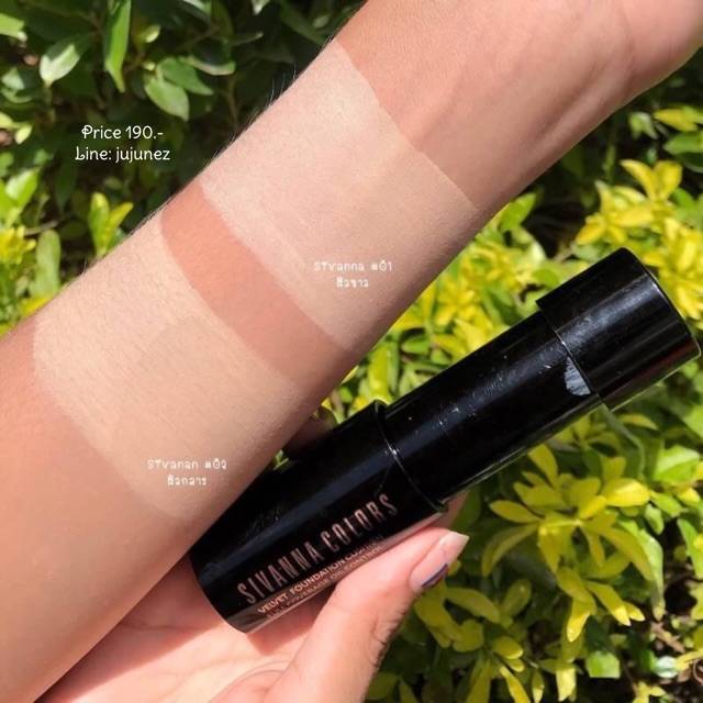 SIVANNA COLORS Velvet Foundation Cushion Full Coverage Oil Control #HF6004 Thailand /Concealer Stick