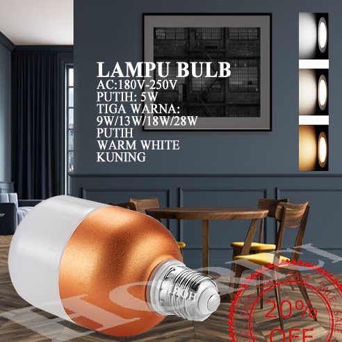 5W 13W 18W 3 WARNA Lampu Bulb Led good eyes berkualitas tinggi LED Bulb E27 3 WARNA LAMPU GOO