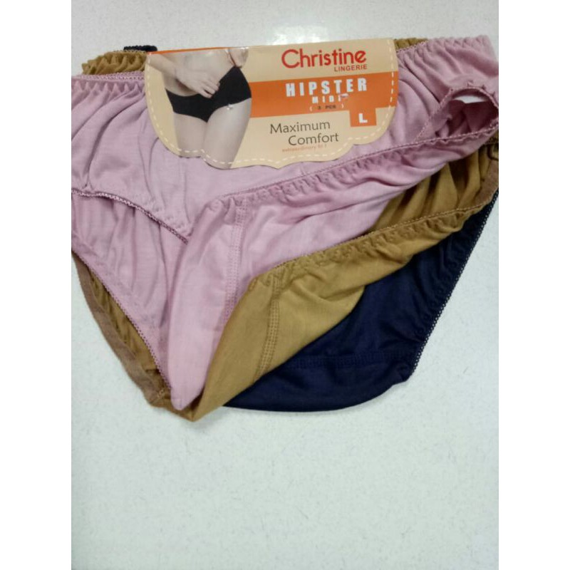 CELANA DALAM CHRISTINE/CELANA DALAM MIDI ISI 3PCS/UNDERWEAR PROMO
