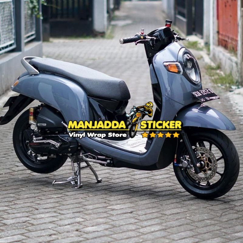 STIKER SKOTLET MOTOR WARNA DARK GREY STIKER MOTOR ABU-ABU