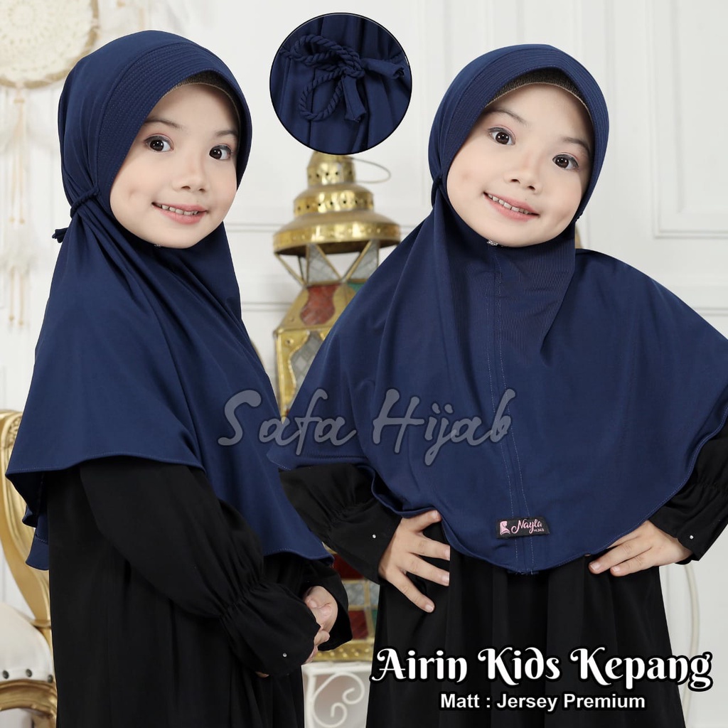 Kerudung Anak Jilbab Instan Anak Airin Kids Kepang Hijab Instan Tali Jersey Airis Safa Hijab