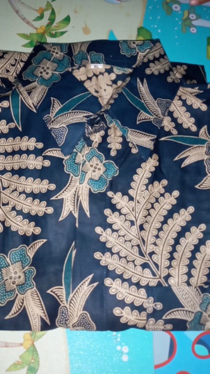 Bswart Batik Hrb026 Kenongo Hem Pendek Padi Pekalongan M L Xl Batik Pria Murah Modern Grosir Batik