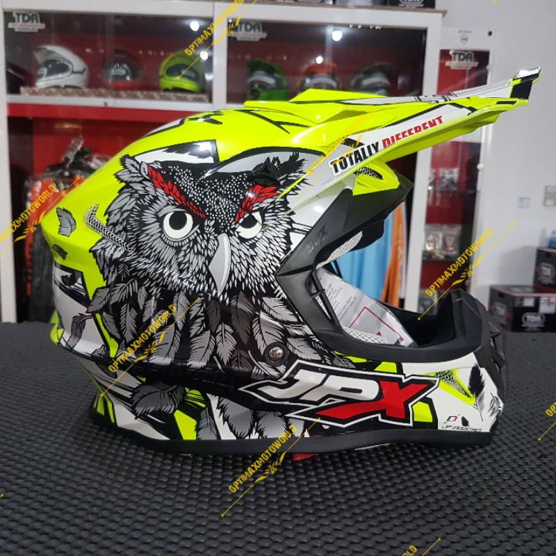 HELM JPX CROSS MOTIF LENGKAP ORIGINAL JPX KLX MOTIF CROSS HELM TRAIL ADVENTURE X-13