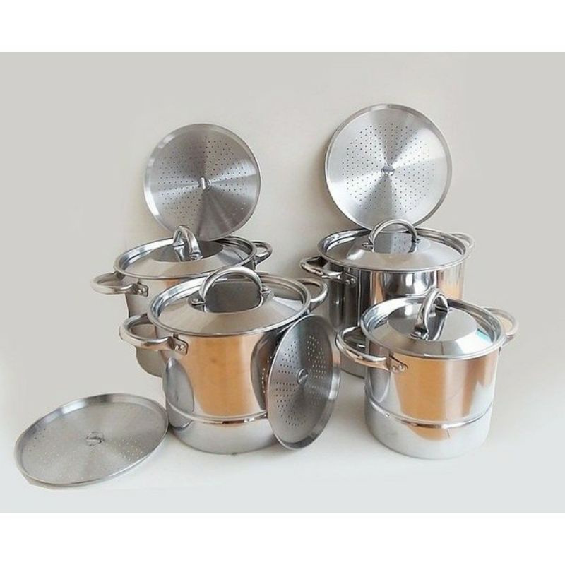 PANCI SET KUKUSAN DANDANG STEAMER KUKUS SAINLESS SERBAGUNA BESAR KECIL